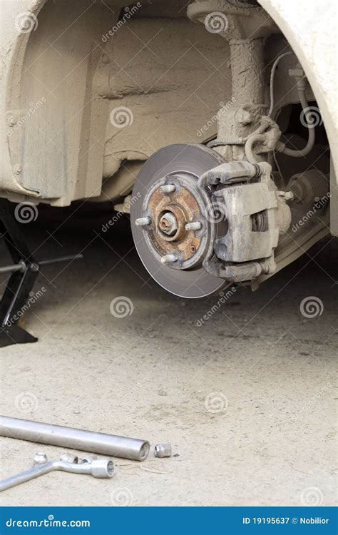 Car repair stock image. Image of disc, removed, pads - 19195637