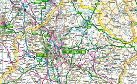 Staffordshire County Map | County map, Detailed map, Newcastle-under-lyme