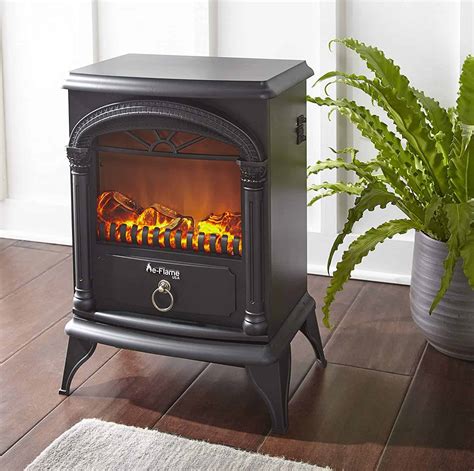 Hamilton Free Standing Electric Fireplace Stoveby e-Flame USA - Black ...