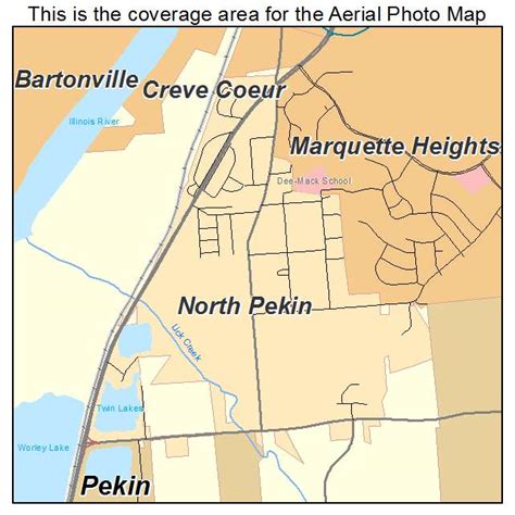 Aerial Photography Map of North Pekin, IL Illinois