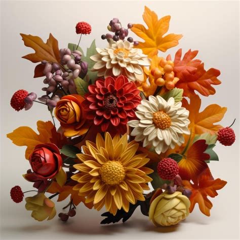 Premium AI Image | autumn flowers bouquet