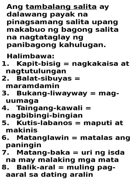 Halimbawa Ng Mga Salitang May Maraming Kahulugan