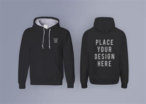 Hoodie Mock Up, Blank Black Hoodie Mockup, Apparel Mockup, Black Flat ...