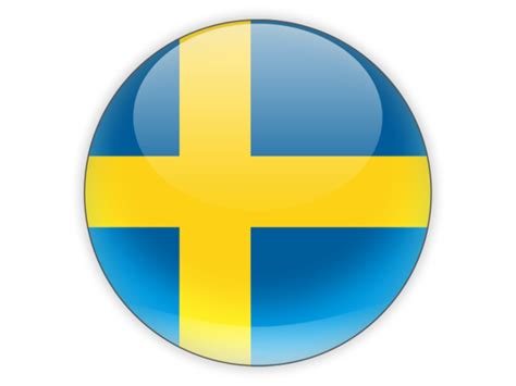 Round icon. Illustration of flag of Sweden