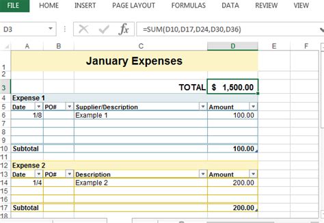 Small Business Expense Sheet For Excel