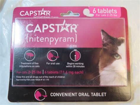 CAPSTAR TREATMENT CONVENIENT ORAL 6 TABLETS FOR CATS 2-25 LBS 09/23 73091033394 | eBay