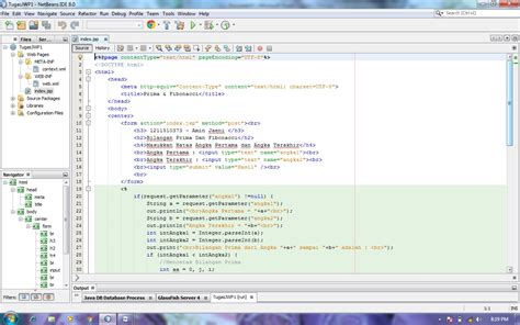 Bilangan Prima dan Fibonacci menggunakan JSP Netbeans ~ Semut Hitam