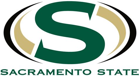 the sacramento state university logo is shown in green and gold, as ...