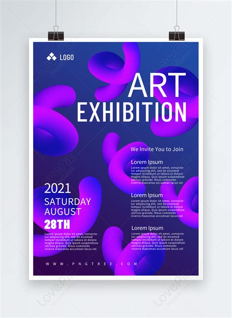 Blue purple art exhibition poster template image_picture free download 466430513_lovepik.com