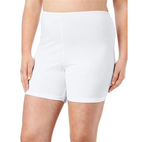 Comfort Choice Women's Plus Size 10-Pack Cotton Boxer Underwear - 12, White Pack - Walmart.com