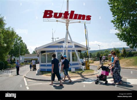 Butlins Minehead Resort.Holiday destination on the beach in Somerset,showing giant deckchair ...