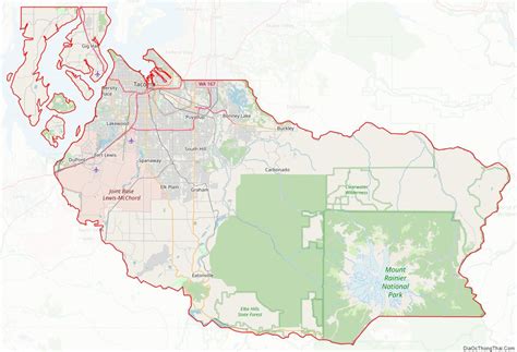 Map of Pierce County, Washington - Thong Thai Real