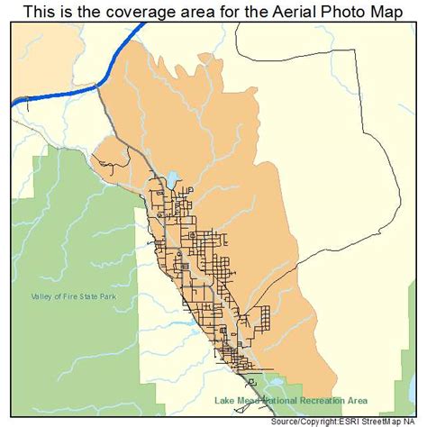 Aerial Photography Map of Moapa Valley, NV Nevada