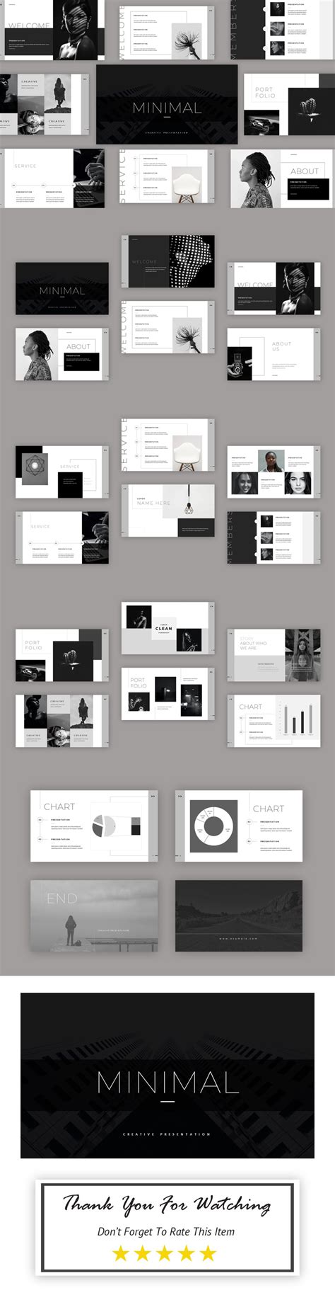 Minimal Black and White Presentation - TemplateMonster