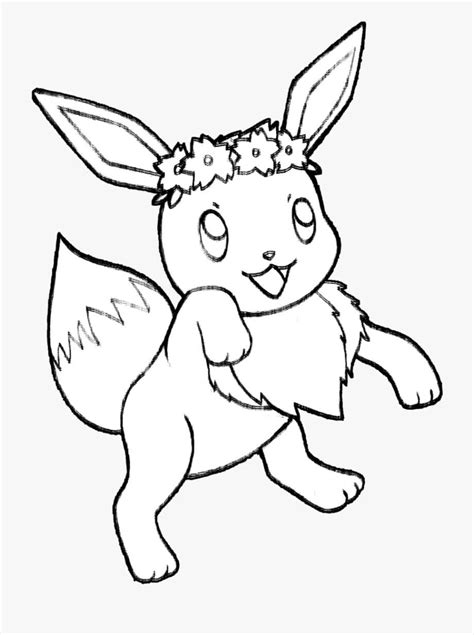 Tô màu Pokemon Eevee Vui Đùa - Trang Tô Màu Cho Bé