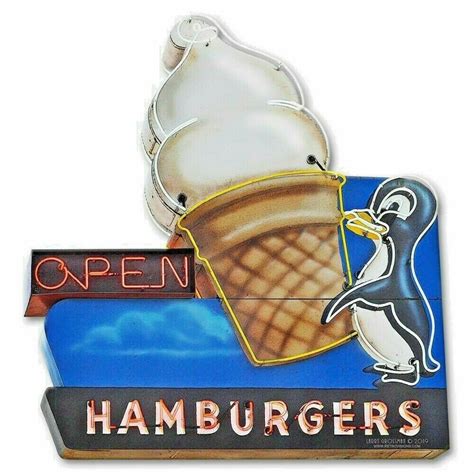 15 Large OPEN Mr. Penguin Soft Ice Cream Cone Hamburgers - Etsy