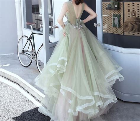 Pale Green Prom Dress Elegant Young Girls Formal Event Dress - Etsy