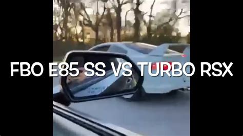 Rsx turbo vs FBO e85 Camaro - YouTube