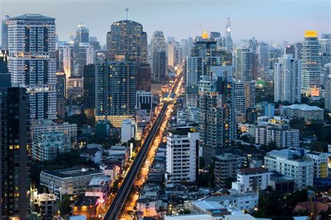 Bangkok City Center at Night Stock Image - Image of building, apartment: 40020915