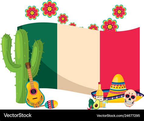 Mexican culture cartoon Royalty Free Vector Image