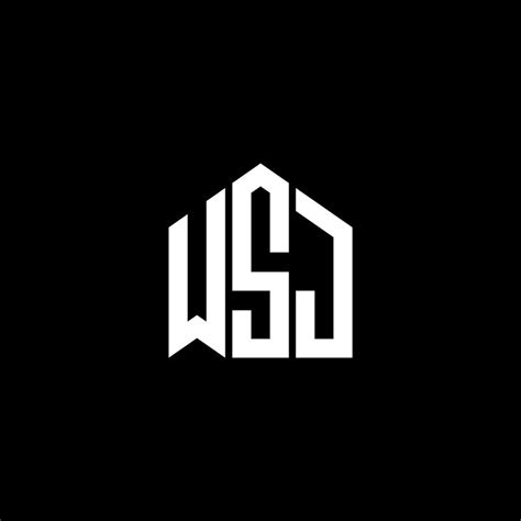 WSJ letter logo design on BLACK background. WSJ creative initials ...