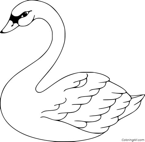 30 free printable Swan coloring pages in vector format, easy to print ...