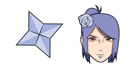 Naruto Konan and Paper Shuriken cursor – Custom Cursor