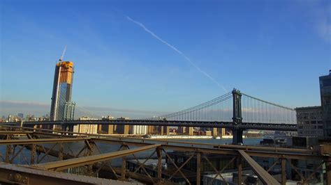 View Of Manhattan Bridge From Brooklyn Bridge Walkway Stock Video Footage 00:22 SBV-347121469 ...