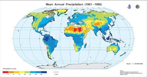 Global Annual Average Precipitation Map