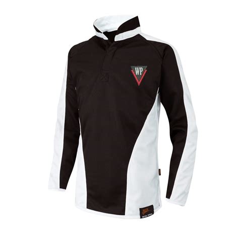 West Park Black/White Rugby Top W/Logo - Schoolwear Solutions