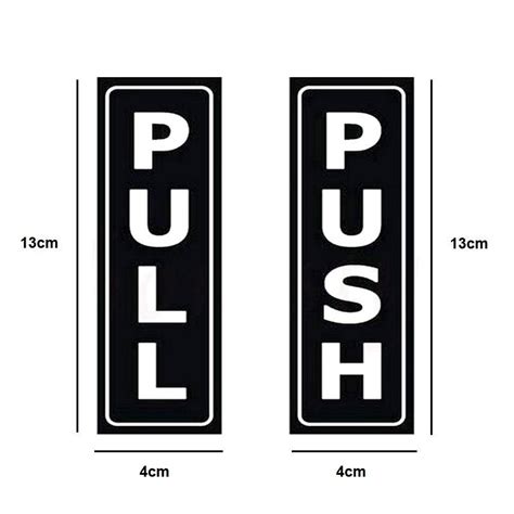 Pull push sign board wall art decoration removable sticker