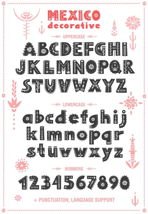 Mexico - Font Family | Decorative font, Lettering fonts, Mexican fonts