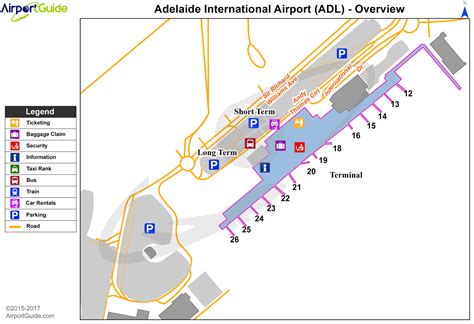 Adelaide - Adelaide International (ADL) Airport Terminal Map - Overview | Airport guide, Airport ...