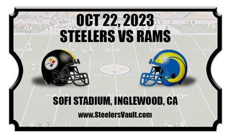 Pittsburgh Steelers vs Los Angeles Rams Football Tickets | 10/22/23