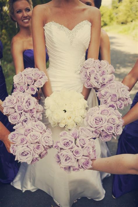 Love this | Purple wedding bouquets, Lilac bridesmaid dresses, Lilac ...