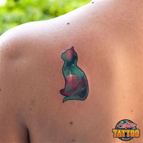 Galaxy cat tattoo … Mini Tattoos, Petite Tattoos, Black Cat Tattoos, Trendy Tattoos, Animal ...