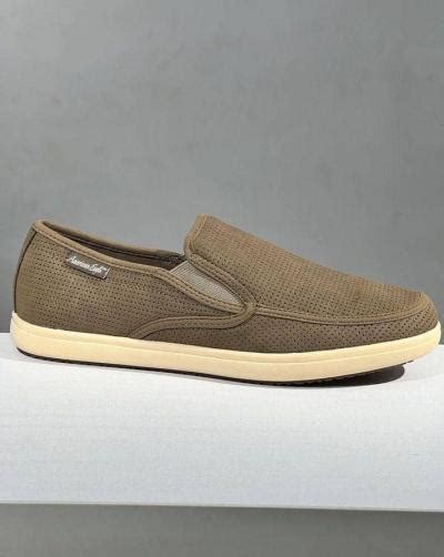 American Eagle Perforated Design Slip On Shoe In Brown - Fancy Soles