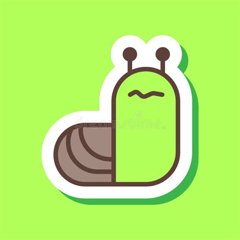 Snail sticker emoji stock vector. Illustration of slug - 151542398