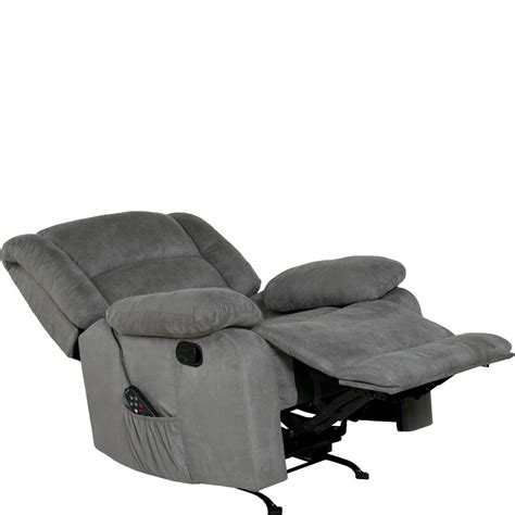 Amazon.com: Relaxzen Massage Rocker Recliner with Heat and USB, Gray Microfiber: Kitchen & Dining