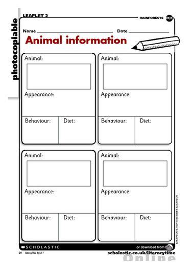 Click to download | Teaching, Animals information, Story writing