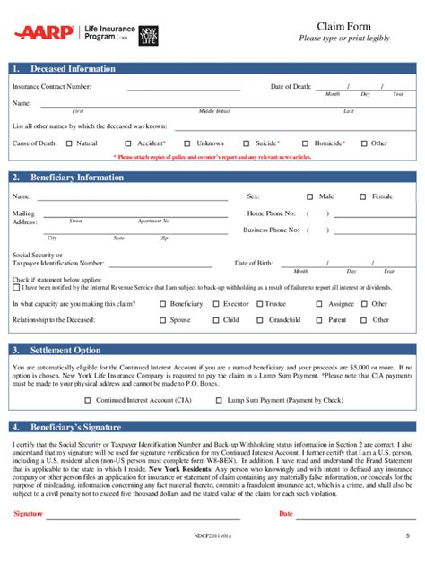 Aarp Life Insurance Claim 2011-2024 Form - Fill Out and Sign Printable ...