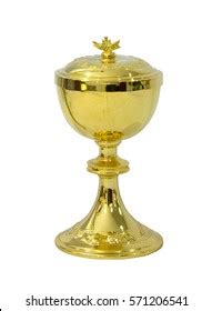 Gold Chalice Eucharist On White Background Stock Photo 571206541 ...