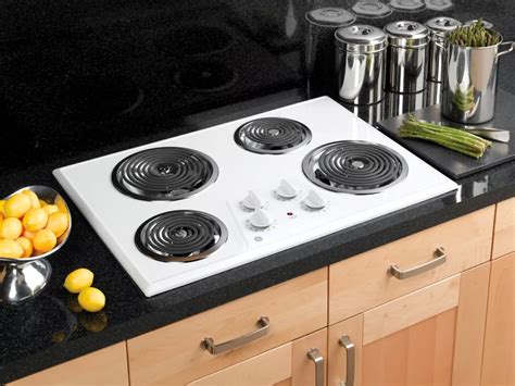 GE 30-inch Built-In Electric Cooktop in White | The Home Depot Canada