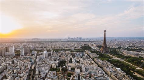 Premium Photo | Aerial view of tour eiffel tower and seine river paris city attractions france