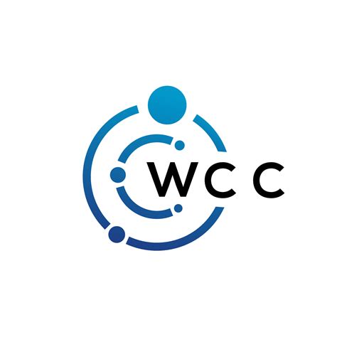 WCC letter technology logo design on white background. WCC creative ...