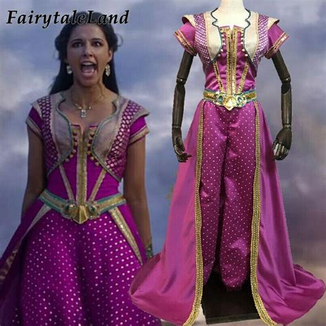 Jasmine Cosplay Costume Halloween Cosplay Movie Aladdin Princess Outfit ...