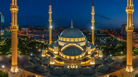 Akhmad Kadyrov Mosque, Grozny, Russia | 360° Aerial Panoramas, 360° Virtual Tours Around the ...