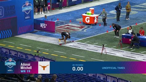 WR Adonai Mitchell (Texas) Runs 4.34-Second 40-Yard Dash at 2024 NFL Combine