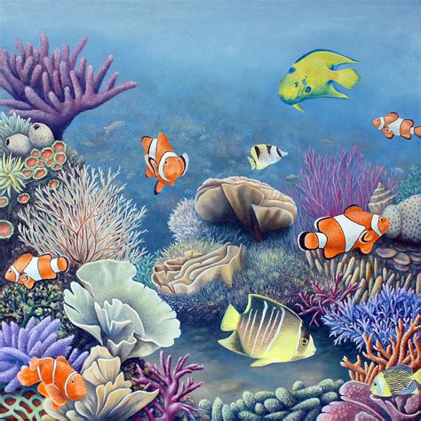 Coral reef Painting by Rick Borstelman - Pixels