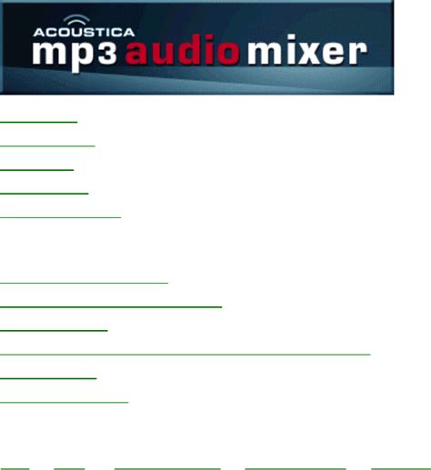 Handleiding Acoustica MP3 Audio Mixer (pagina 1 van 56) (Engels)